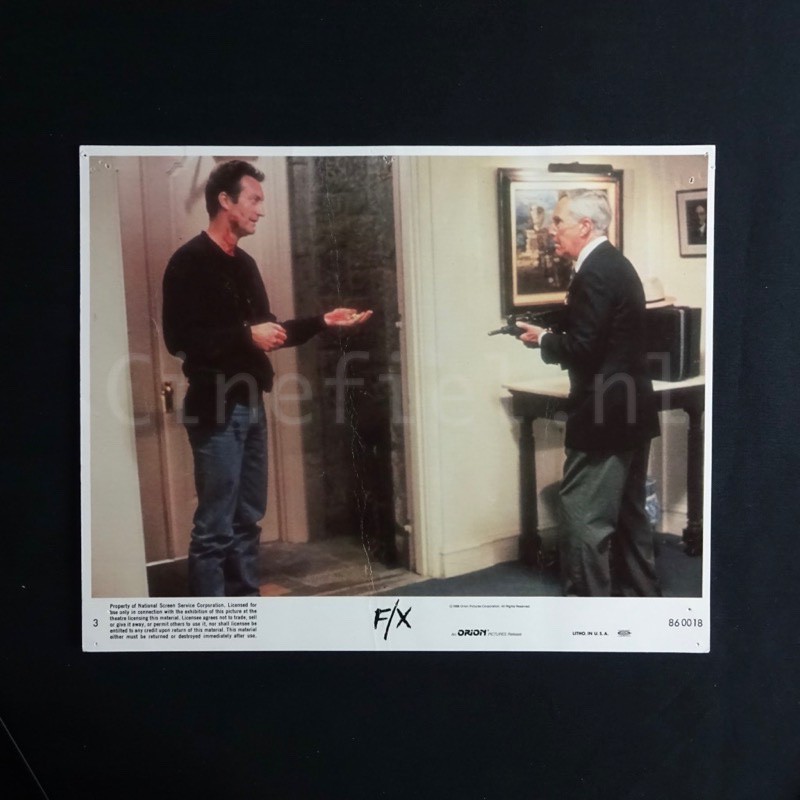 F/X - Lobby Card 8x10” Movie Still Robert Mandel 1986 Bryan Brown Mason Adams