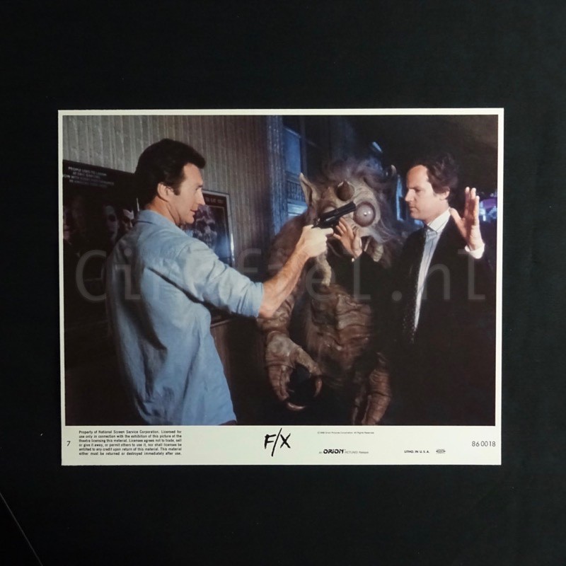 F/X - Lobby Card 8x10” Photo Still Robert Mandel 1986 Bryan Brown Cliff De Young