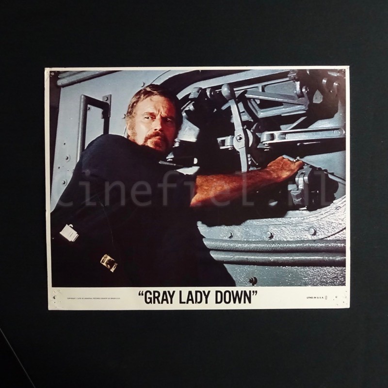 Gray Lady Down - Lobby Card 8x10” Photo Still David Greene 1978 Charlton Heston
