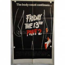 Friday the 13th Part 2 II - 1981 Half Subway Movie Poster Original Steve Miner