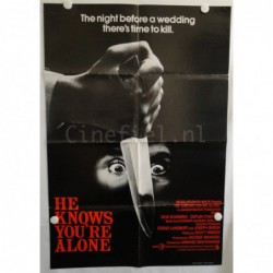 He Knows You’re Alone - 1980 One Sheet Movie Poster Original Armand Mastroianni