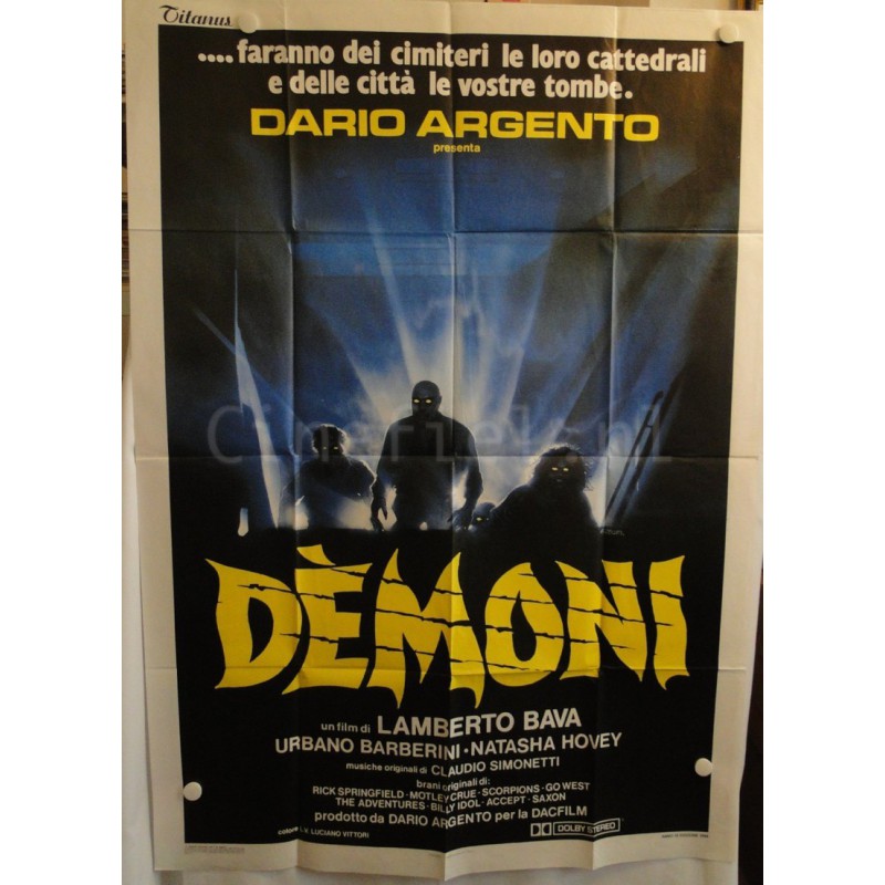 Demoni Demons - 2 Foglio 100x140cm Movie Poster 1985 Lamberto Bava Dario Argento