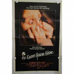 He Knows You’re Alone 1980 US One Sheet Movie Poster Original Armand Mastroianni