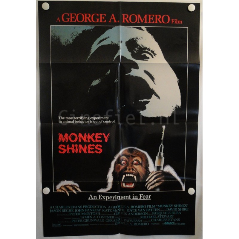 Monkey Shines - 1988 One Sheet Movie Poster Original 68x102cm George A Romero
