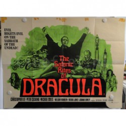 The Satanic Rites of Dracula 1973 UK Quad Movie Poster Original Christopher Lee