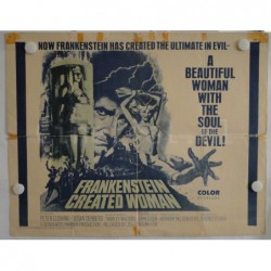 Frankenstein Created Woman 1967 US Half Sheet Movie Poster Fisher Peter Cushing
