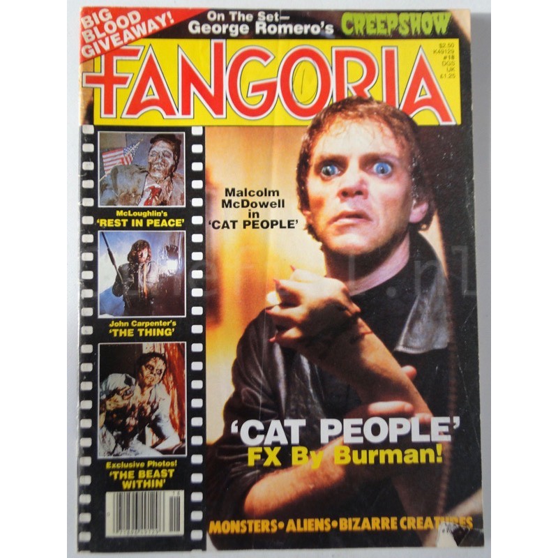Fangoria No 18 - 1982 NM Cat People Romero The Thing Creep Horror Film Magazine